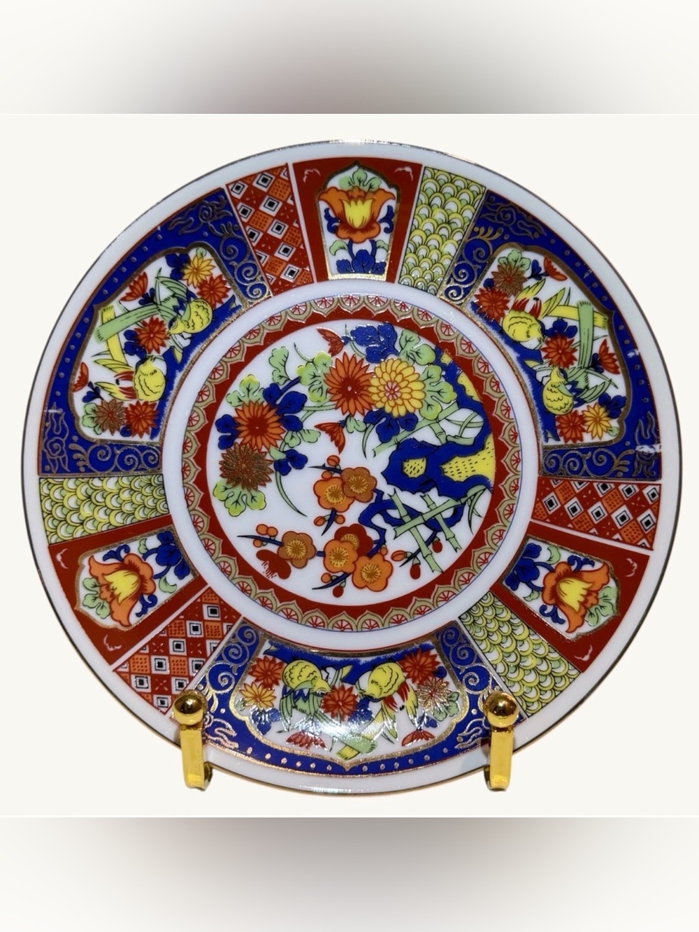 Japanese Imari Style Plate 6.5” Bread & Butter Floral Vintage